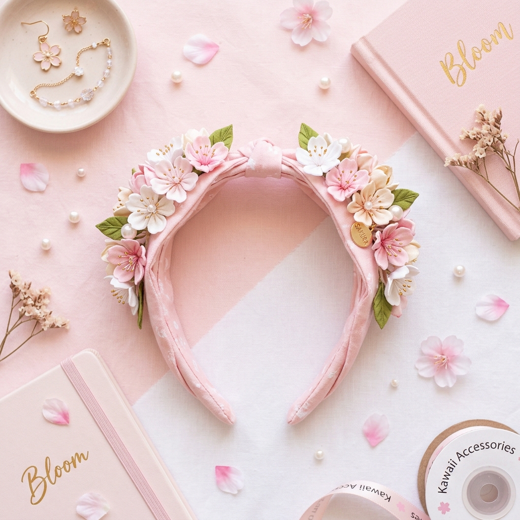 Bando Bunga Sakura Pink
