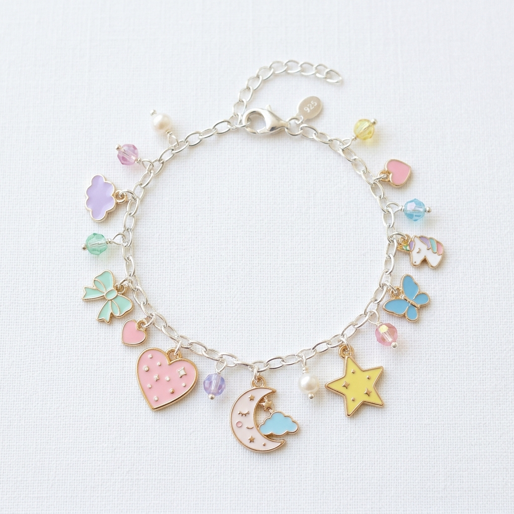 Gelang Charm Love Silver